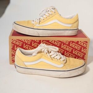 Vans Classic Yellow and White Lace-Up Shoes
